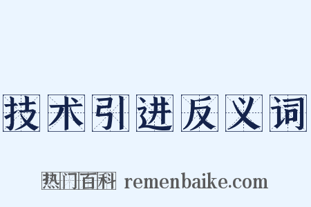 技术引进反义词是什么意思的图片